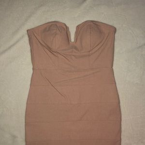 Charlotte Russe mauve strapless dress